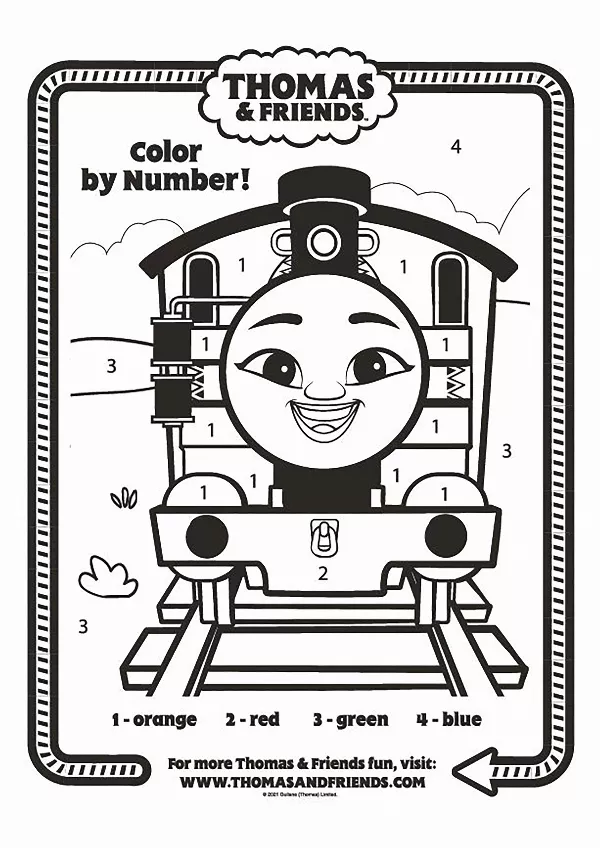 Thomas & Friends Colour By Number